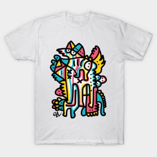 CMYK Street Art Graffiti Cool Creatures T-Shirt